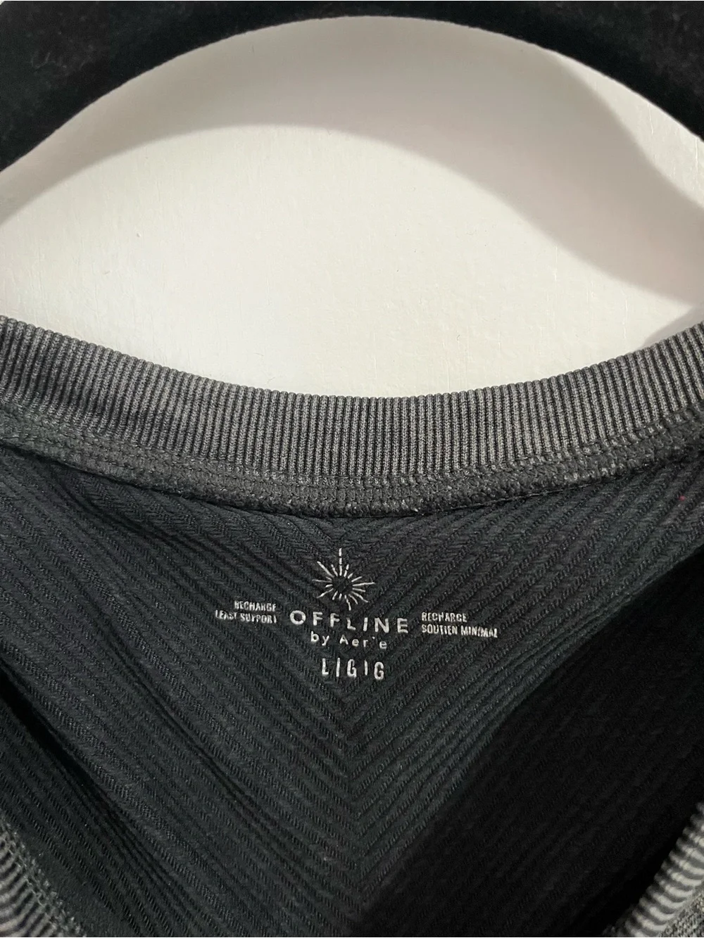 aerie Charcoal Gray High-Neck Cropped Sports Bra